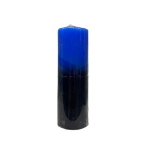 Vela de 7 dias - Bicolor azul e preta