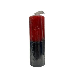 Vela de 7 dias - Bicolor vermelha e preta