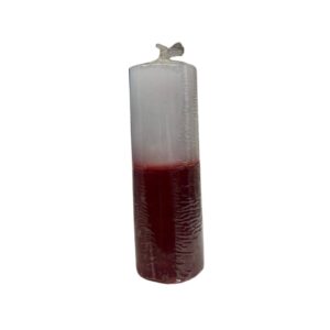 Vela de 7 dias - Bicolor branca e vermelho