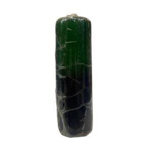Vela de 7 dias - Bicolor verde e preta