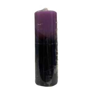 Vela de 7 dias - Bicolor roxa e preta