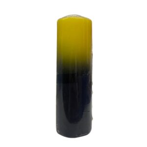 Vela de 7 dias - Bicolor amarela e preta
