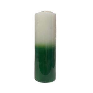 Vela de 7 dias - Bicolor branca e verde
