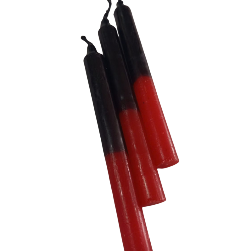 Vela Palito - Preto/Vermelho