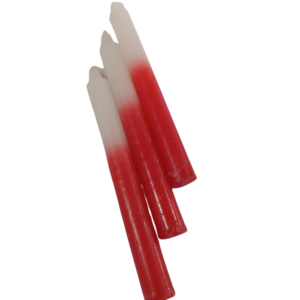 Vela Palito - Branco/Vermelho