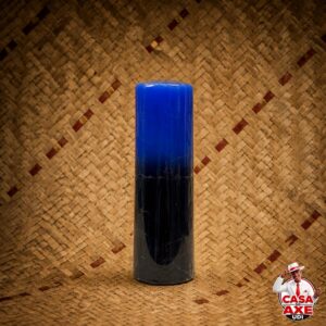 Vela de 7 dias - Bicolor azul e preta | Casa do Axé Udi