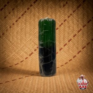 Vela de 7 dias - Bicolor verde e preta | Casa do Axé Udi