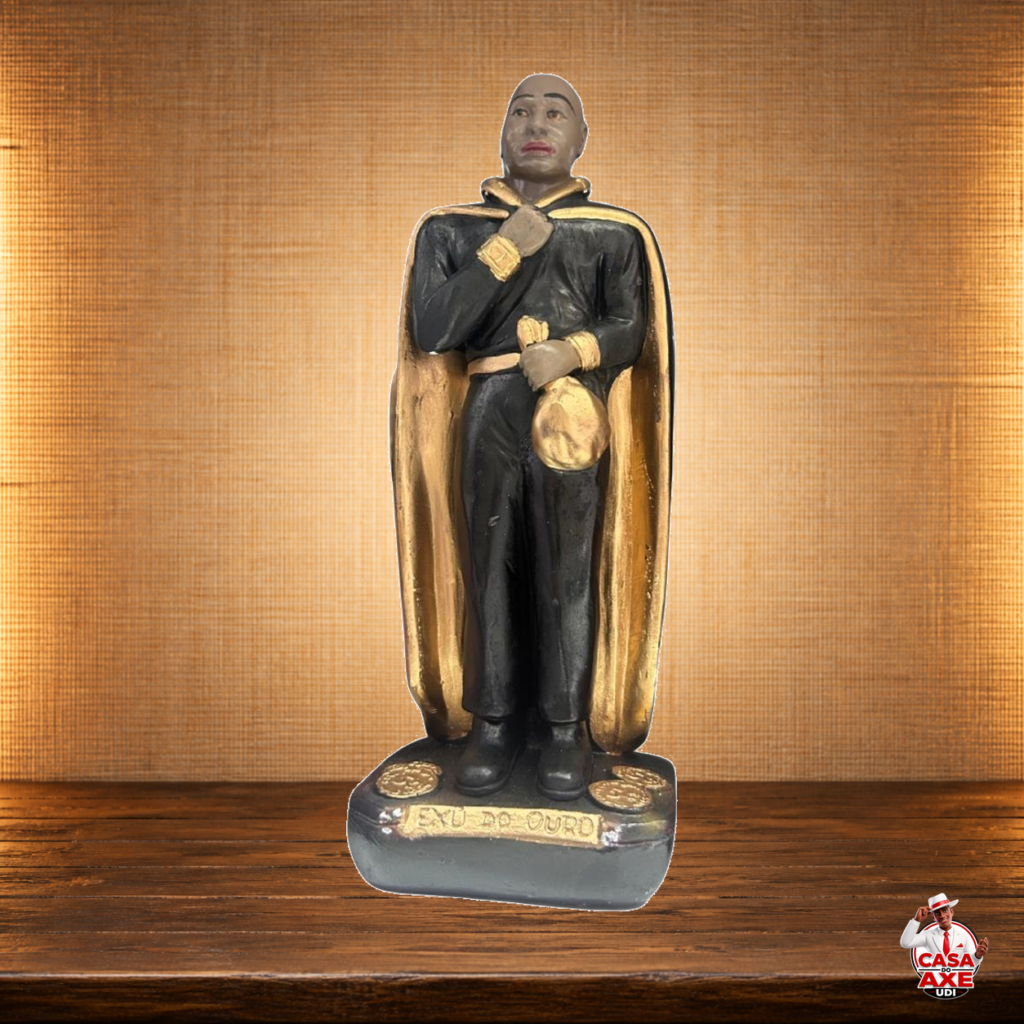 Exú Do Ouro - Imagem de Gesso 15 cm - 20 cm | Casa do Axé Udi