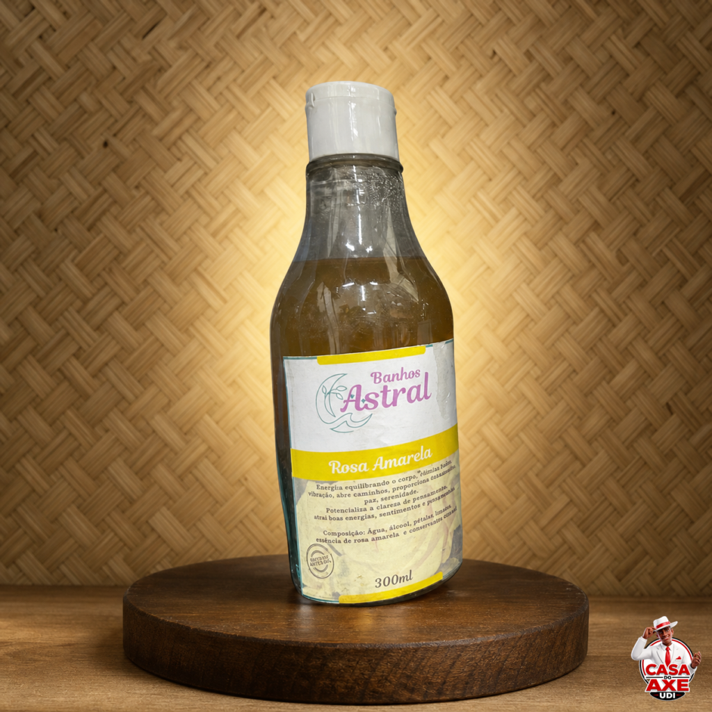 Banho Astral Rosa Amarela - 300ML | Casa do Axé Udi