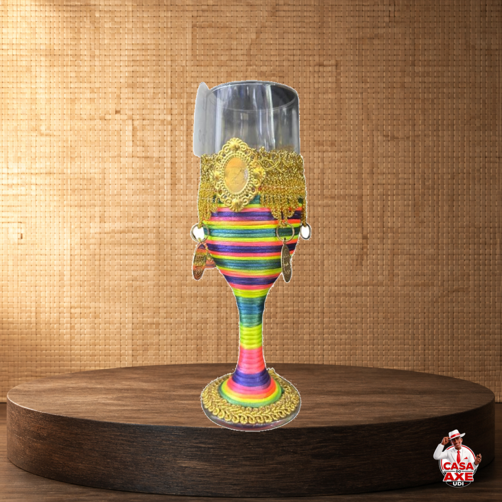 Taça - Colorida Decorada Luxo | Casa do Axé Udi