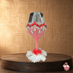 Taça Vermelha com Pedras Luxo | Casa do Axé Udi