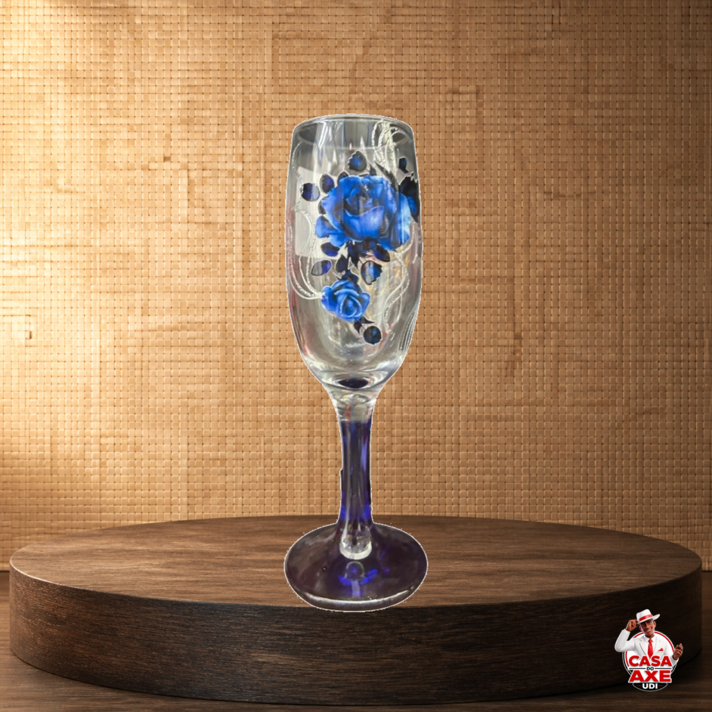Taça - Decorada Azul | Casa do Axé Udi