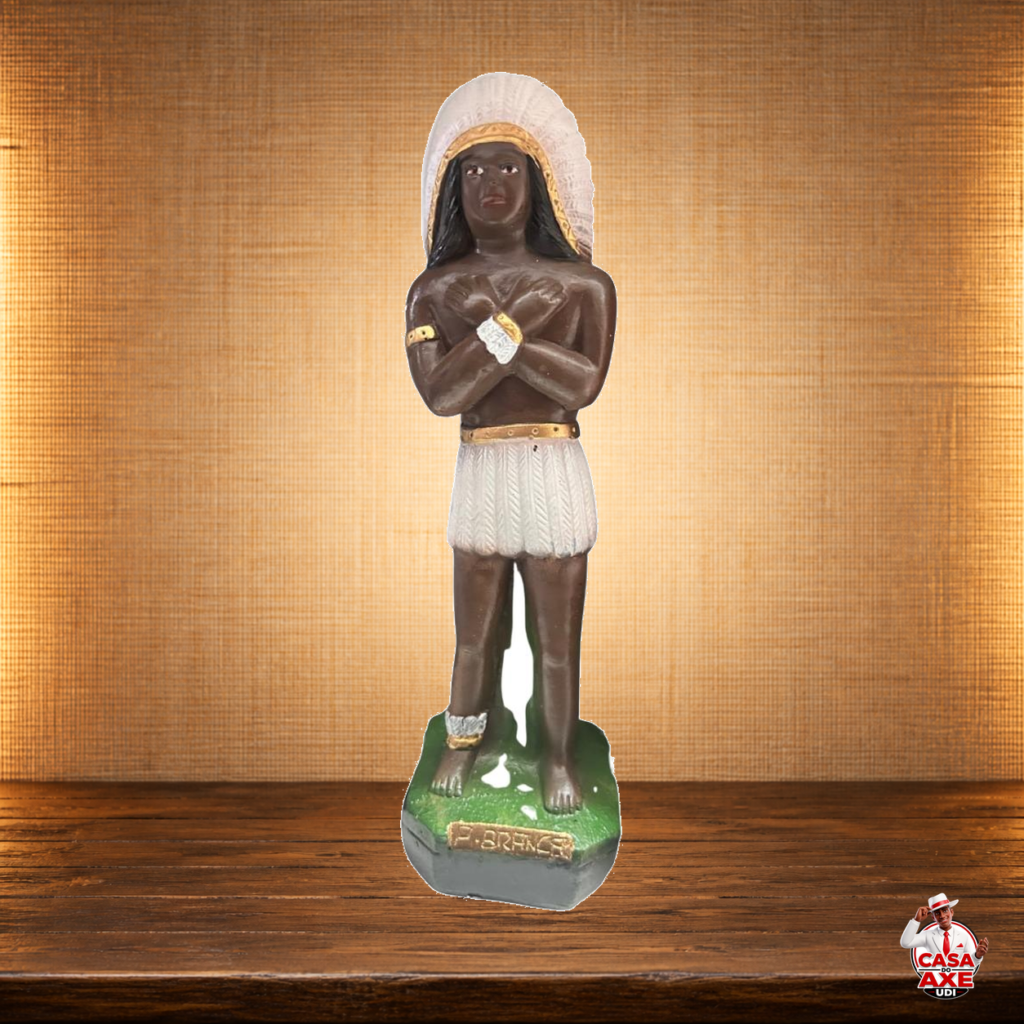 Caboclo - Pena Branca 15 CM - 20CM | Casa do Axé Udi