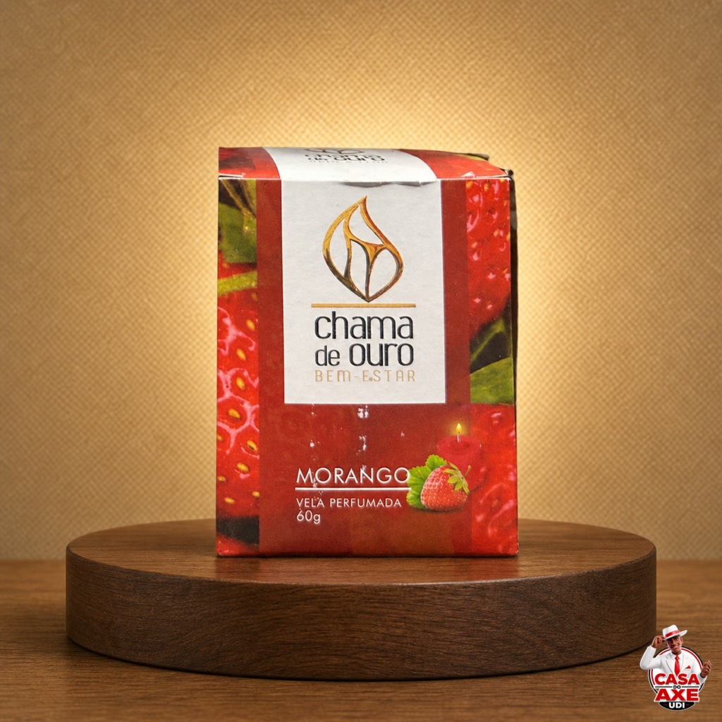 Vela Aromática - Morango | Casa do Axe Udi