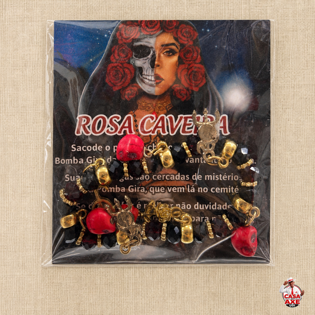 Pulseira - Rosa Caveira | Casa do Axé Udi