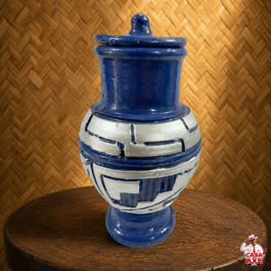 Quartinha - Marajoara Azul Media 18cm NUMERO 2 | Casa do Axé Udi