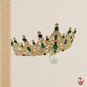 Tiara Dourada Pedras Verdes | Casa do Axé Udi