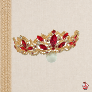 Tiara - Dourada Pedras Vermelhas | Casa do Axé Udi