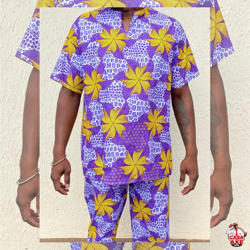 Conjunto Masculino - Ankara Bata e Calça | Casa do Axé Udi