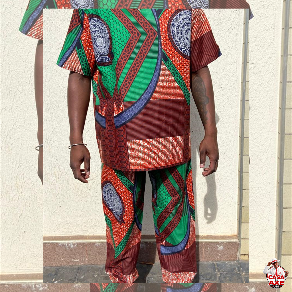 Conjunto Masculino - Ankara Bata e Calça | Casa do Axé Udi