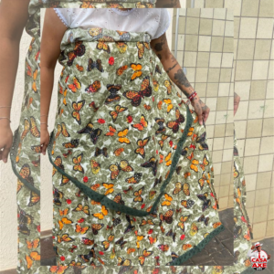 Conjunto Feminino - Baiana 3 peças Estampa Borboletas | Casa do Axé Udi