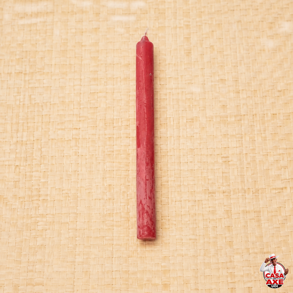 Vela de Cera - Vermelha 12 Horas 30CM | Casa do Axe Udi
