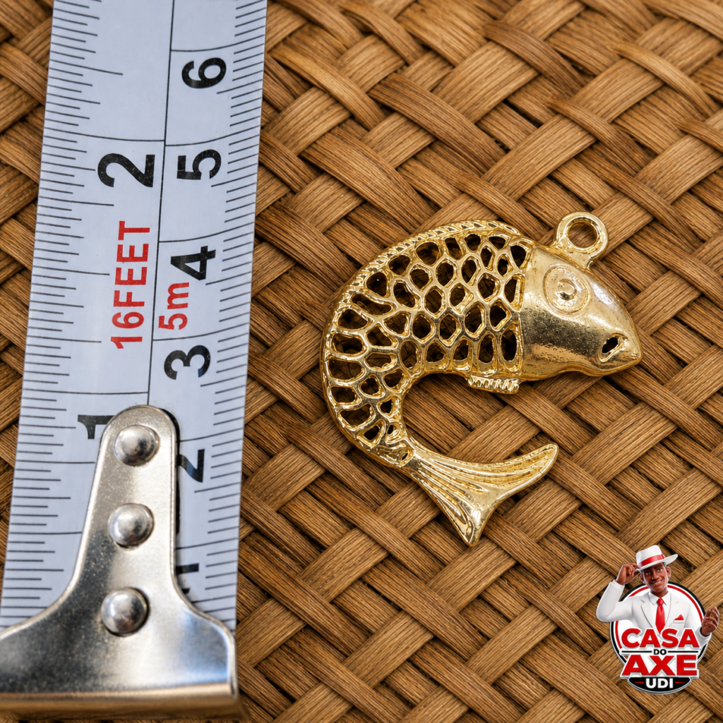Pingente Peixe Dourado | Casa do Axe Udi