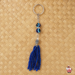 Chaveiro Olho Grego com Tassel Azul | Casa do Axe Udi