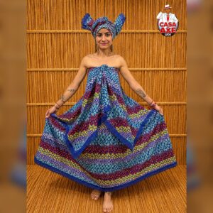 Saia Rodada - Étnica Azul e Roxa | Casa do Axe Udi