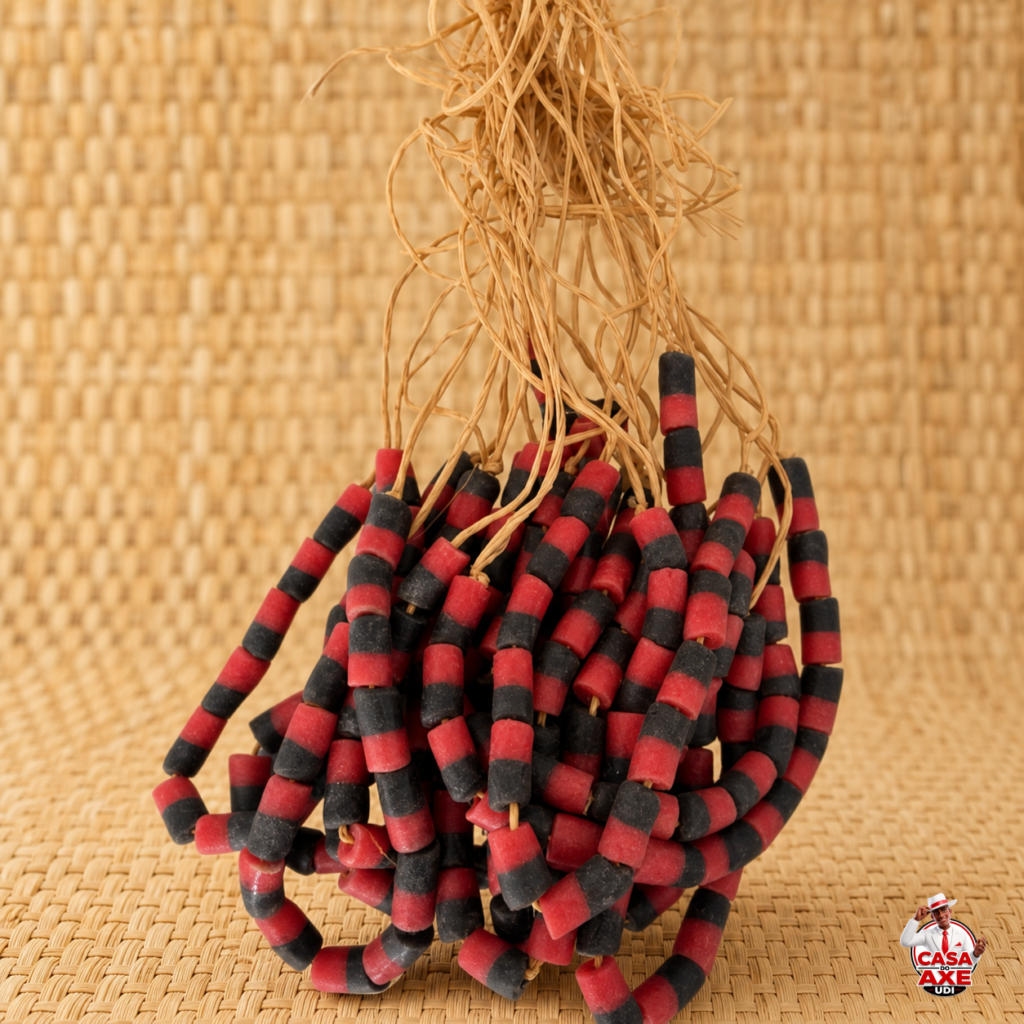 Fio de Contas Vermelho e Preto | Casa do Axe Udi