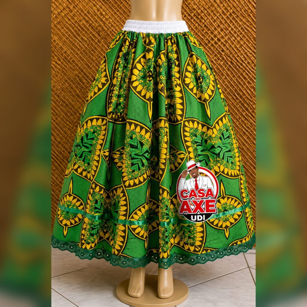 Saia Rodada - Africana Verde e Amarela | Casa do Axe Udi