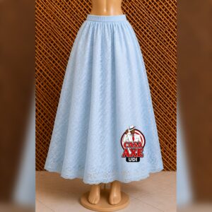 Saia Rodada - Azul Clara de Renda | Casa do Axe Udi