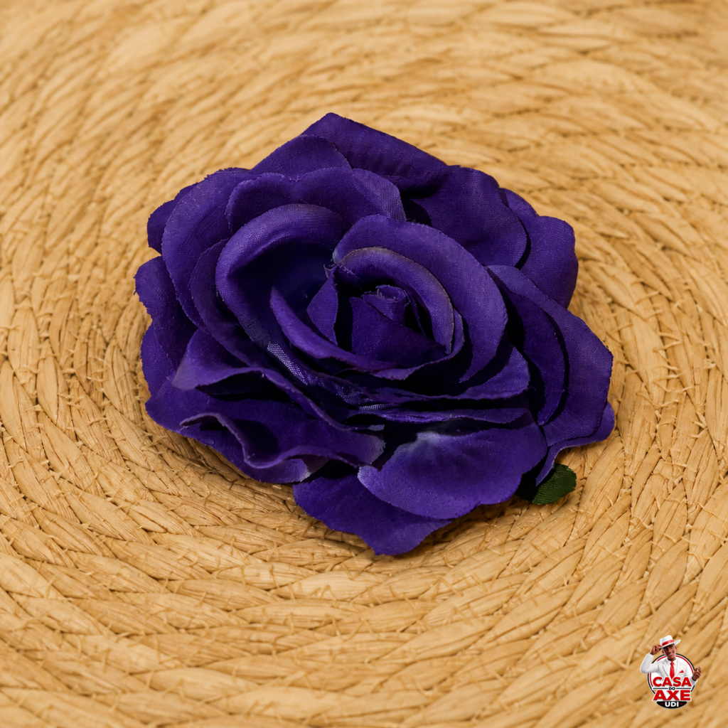 Broche de Rosa Roxa Modelo 4 | Casa do Axe Udi