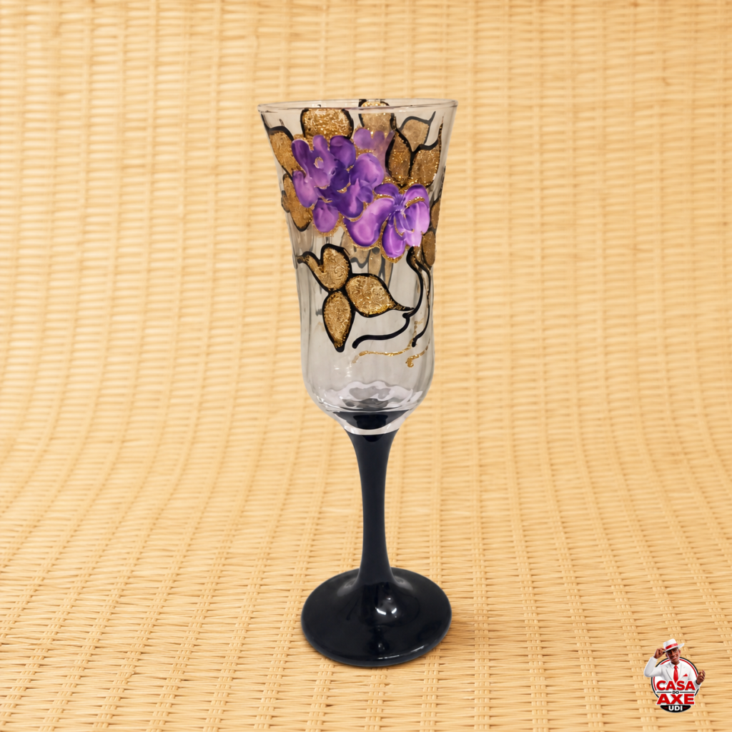 Taça Decorada com Flores | Casa do Axe Udi