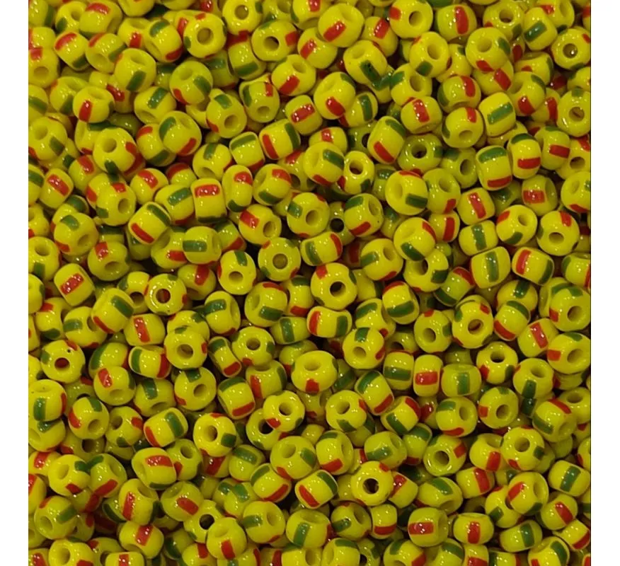Miçanga rajada miçanga chinesa 5/0  pacote 50 gramas