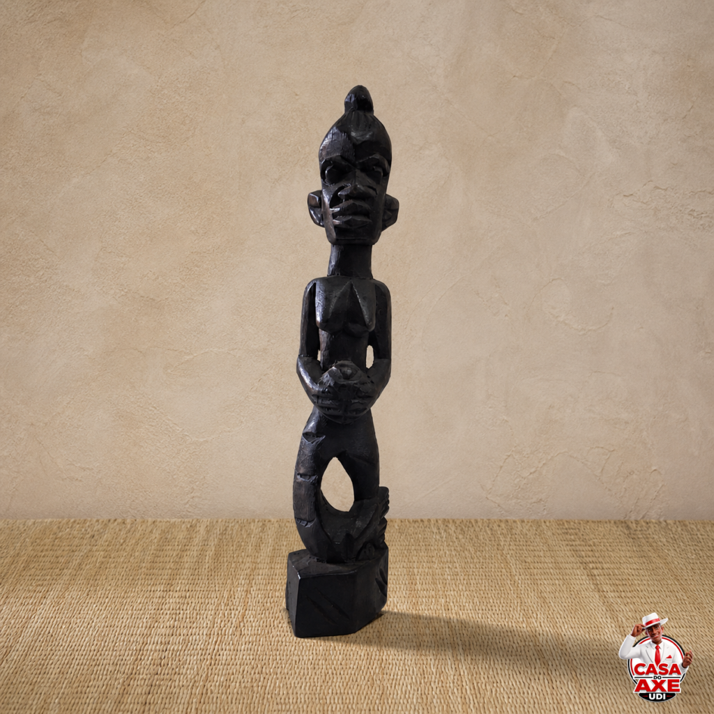 Escultura de Madeira Preta - Modelo 02 | Casa do Axe Udi