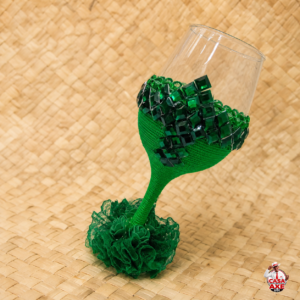 Taça Decorada Verde | Casa do Axe Udi