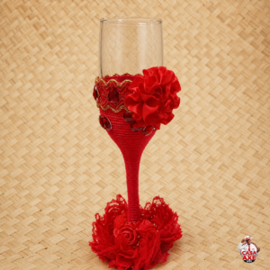 Taça Decorada Vermelha | Casa do Axe Udi