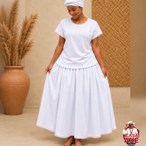 Conjunto Feminino 3 PEÇAS OXFORD Branco- Raçao