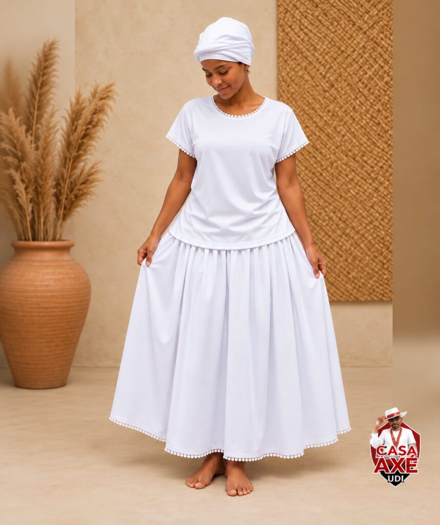 Conjunto Feminino 3 PEÇAS OXFORD Branco- Raçao