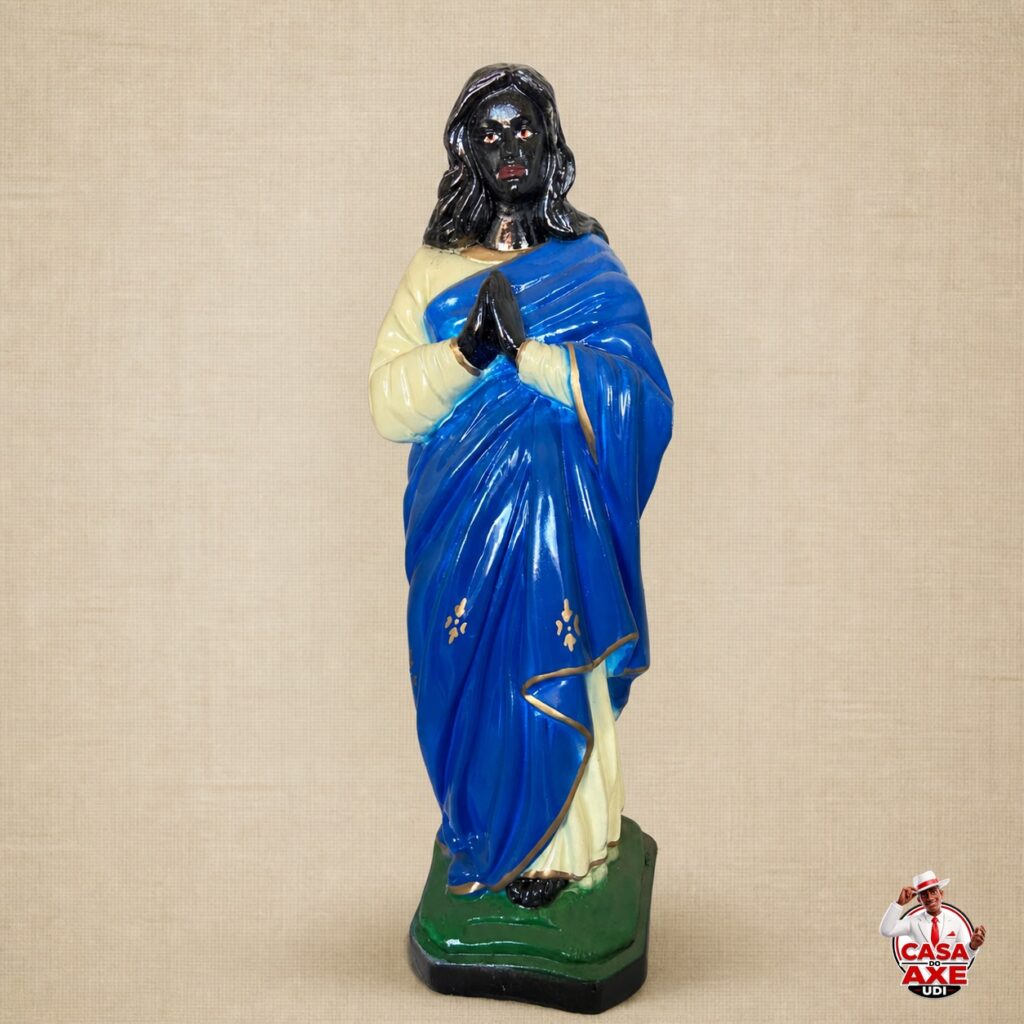 Nossa Senhora Negra com Manto Azul - Imagem | Casa do Axe Udi