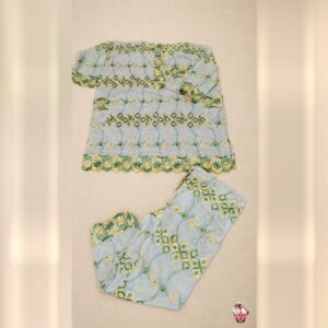 Conjunto de Renda Branco e Verde 2 peças | Casa do Axe Udi