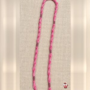 Guia Trançada Rosa com Cinza | Casa do Axe Udi