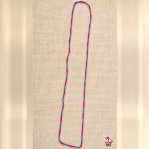 Guia de Miçanga Rosa e Azul Fina | Casa do Axe Udi