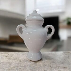 Quartinha branca 20 cm com tampa - com sem asa - ceramica branca