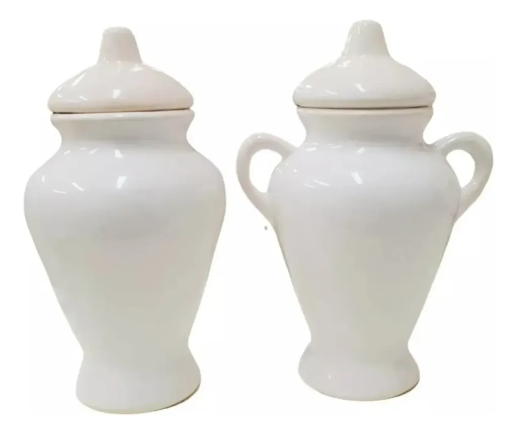 Quartinha 15 cm branca com ou sem asa ceramica louça