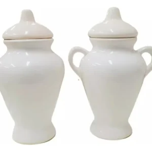 Quartinha 15 cm branca com ou sem asa ceramica louça