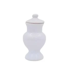 Quartinha branca 10 cm com tampa - sem asa - ceramica branca