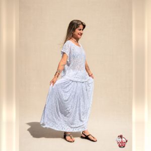 Conjunto Feminino Branco de Renda 2 peças | Casa do Axe Udi