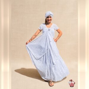 Conjunto Feminino Branco de Renda com Turbante | Casa do Axe Udi